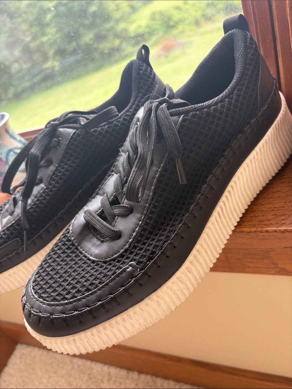 Lucky Step Persephone Platform Sneakers Black New Size 11